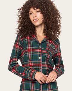 Women’s Brushed Twill Pajama Set in Kensington Tartan