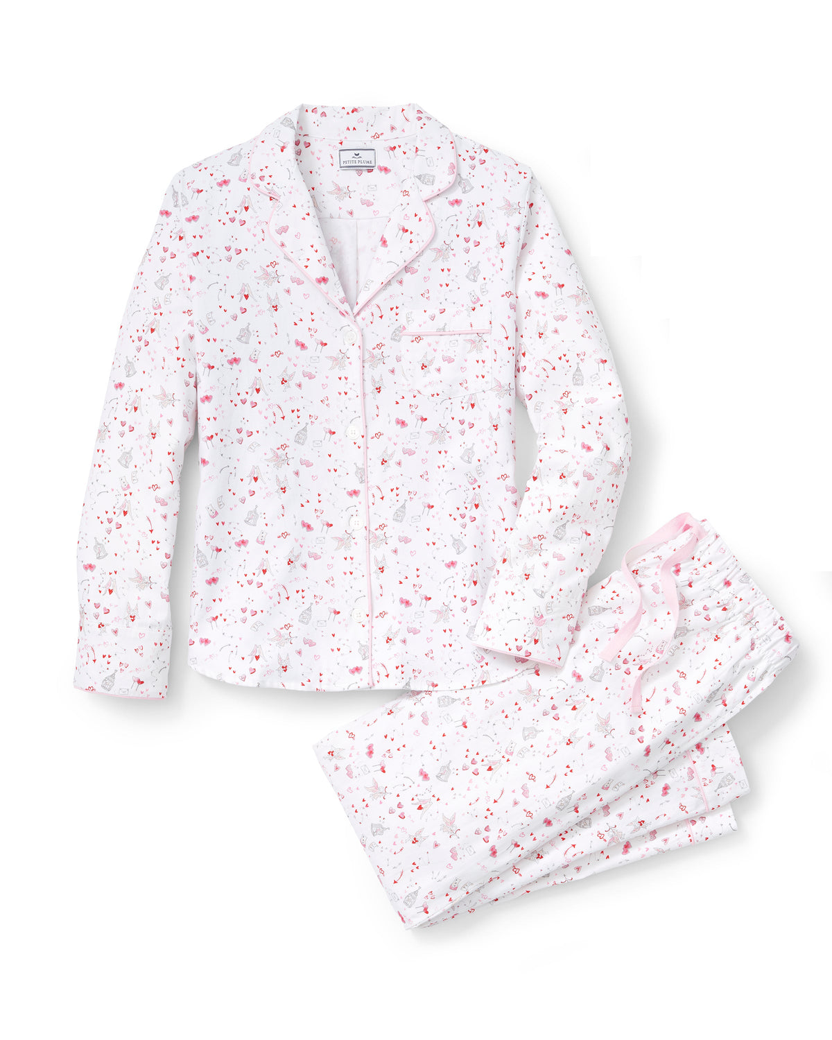 Women’s Twill Pajama Set in Love Song