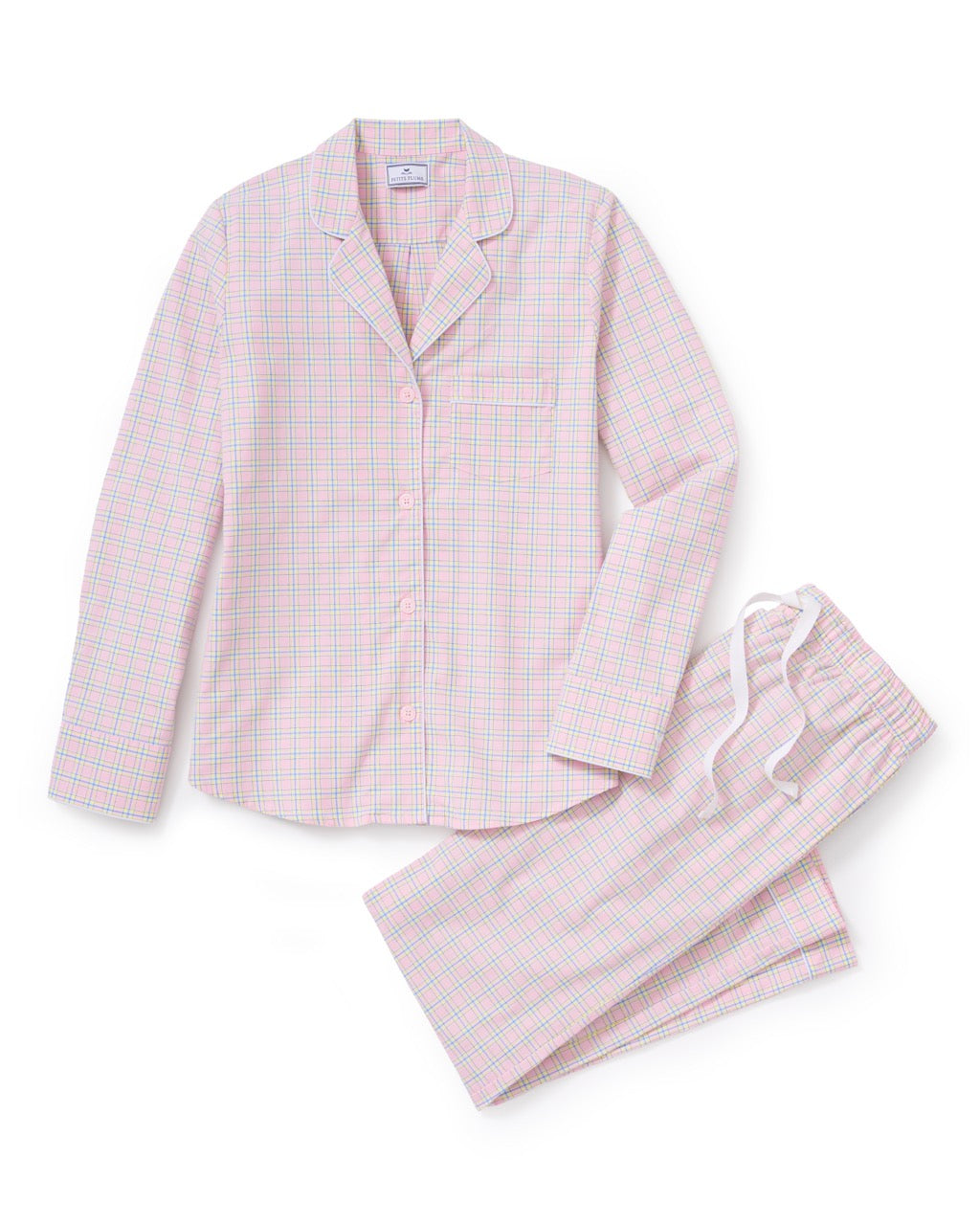 Women’s Twill Pajama Set in Peony Plaid