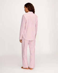 Women’s Twill Pajama Set in Peony Plaid