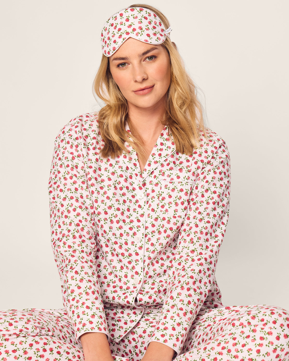 Women’s Twill Pajama Set in Petite Petals