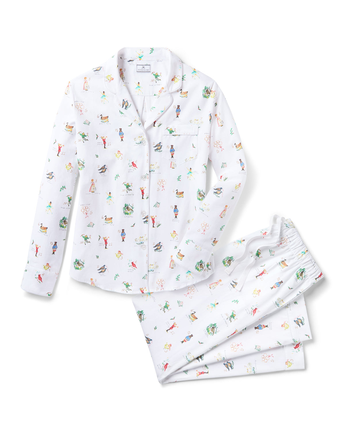 Women's Twill Pajama Set in 12 Days of Christmas