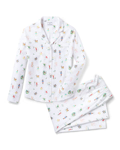 Women's Twill Pajama Set in 12 Days of Christmas