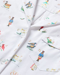 Women's Twill Pajama Set in 12 Days of Christmas