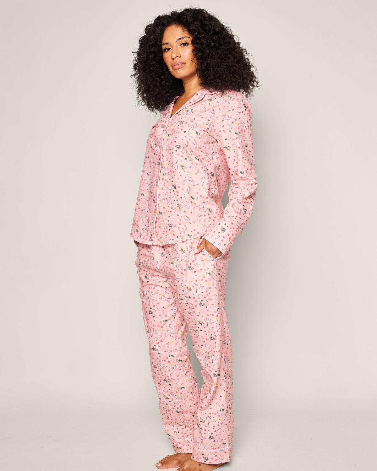 Women’s Twill Pajama Set in Vintage Sweets