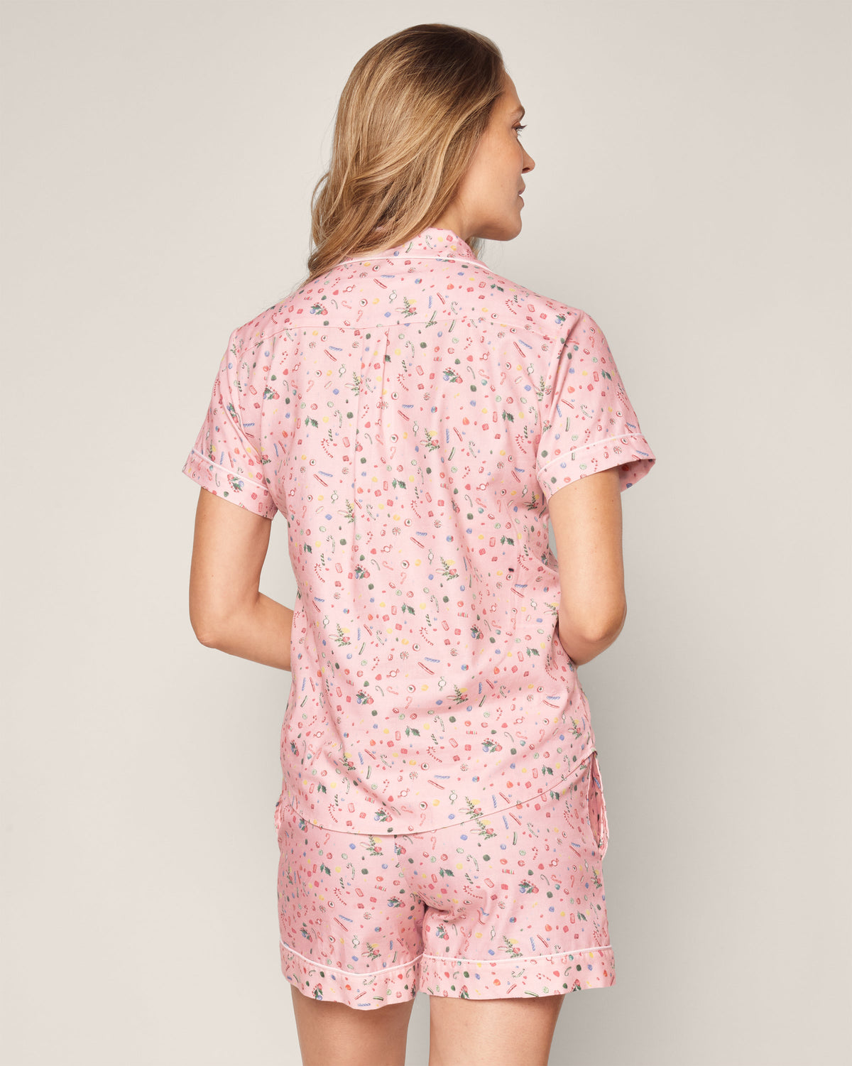 Women’s Twill Short Sleeve Short Set in Vintage Sweets