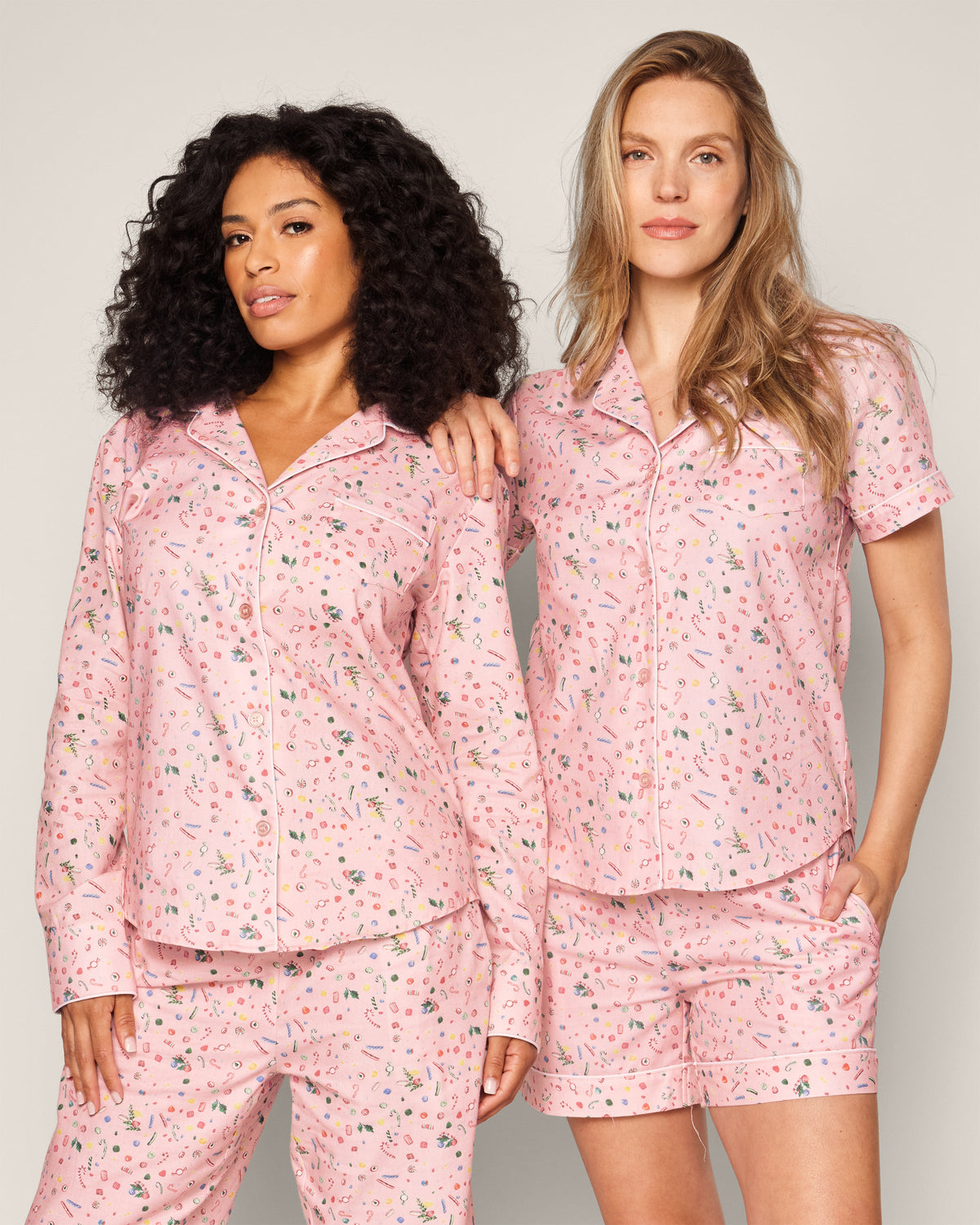 Women’s Twill Short Sleeve Short Set in Vintage Sweets