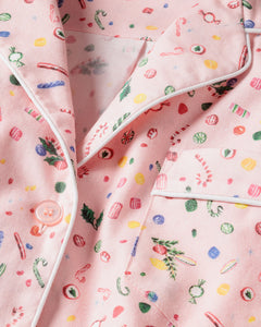 Women’s Twill Short Sleeve Short Set in Vintage Sweets