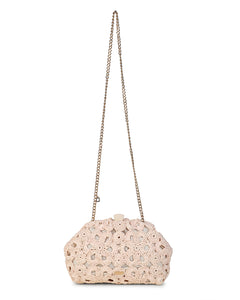 Aya Clutch in Natural/Ivory