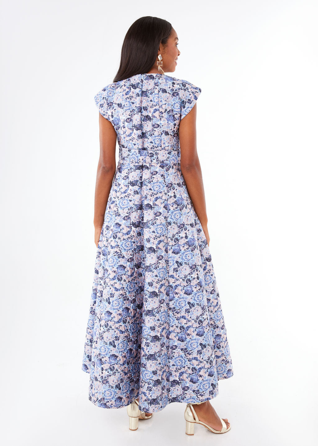 Olivia Gown Lavender Bubble Jacquard