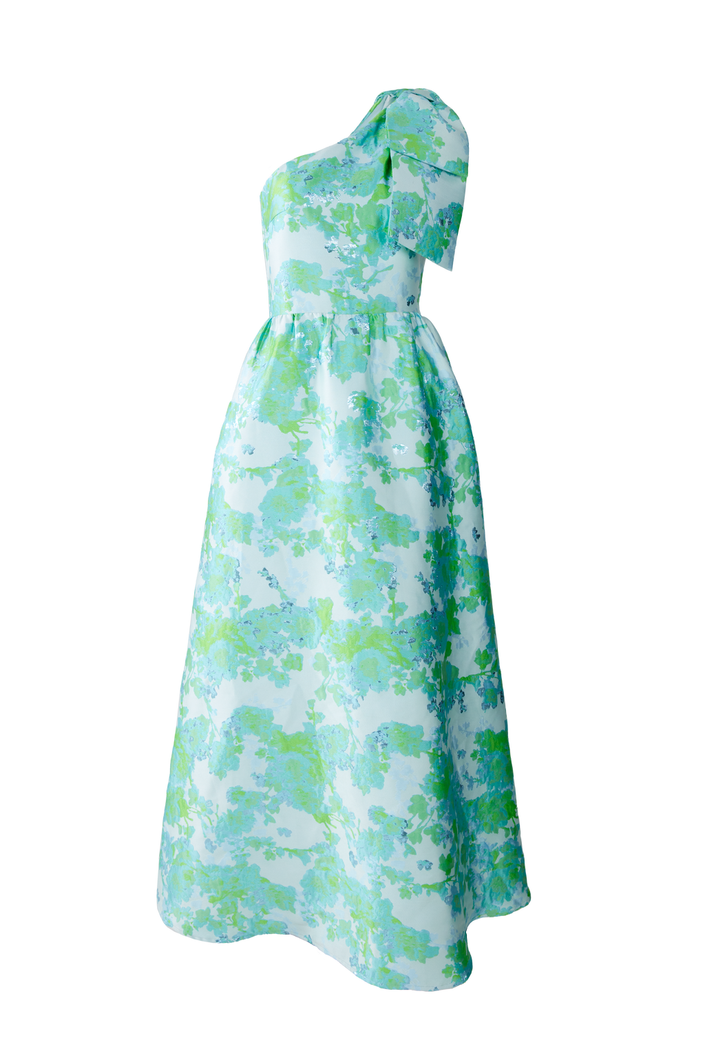 Caroline Gown Green Abstract Brocade | Over The Moon Caroline Gown Green Abstract Brocade | Over The Moon