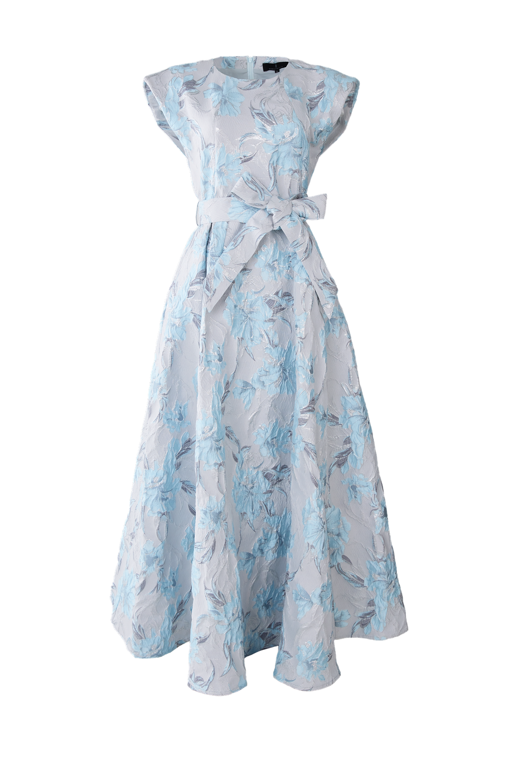 Olivia Gown Light Blue Metallic Jacquard