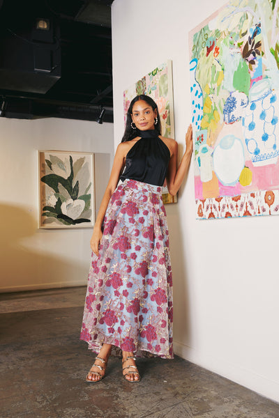 Olivia Skirt Moonlight Petal Organza | Over The Moon
