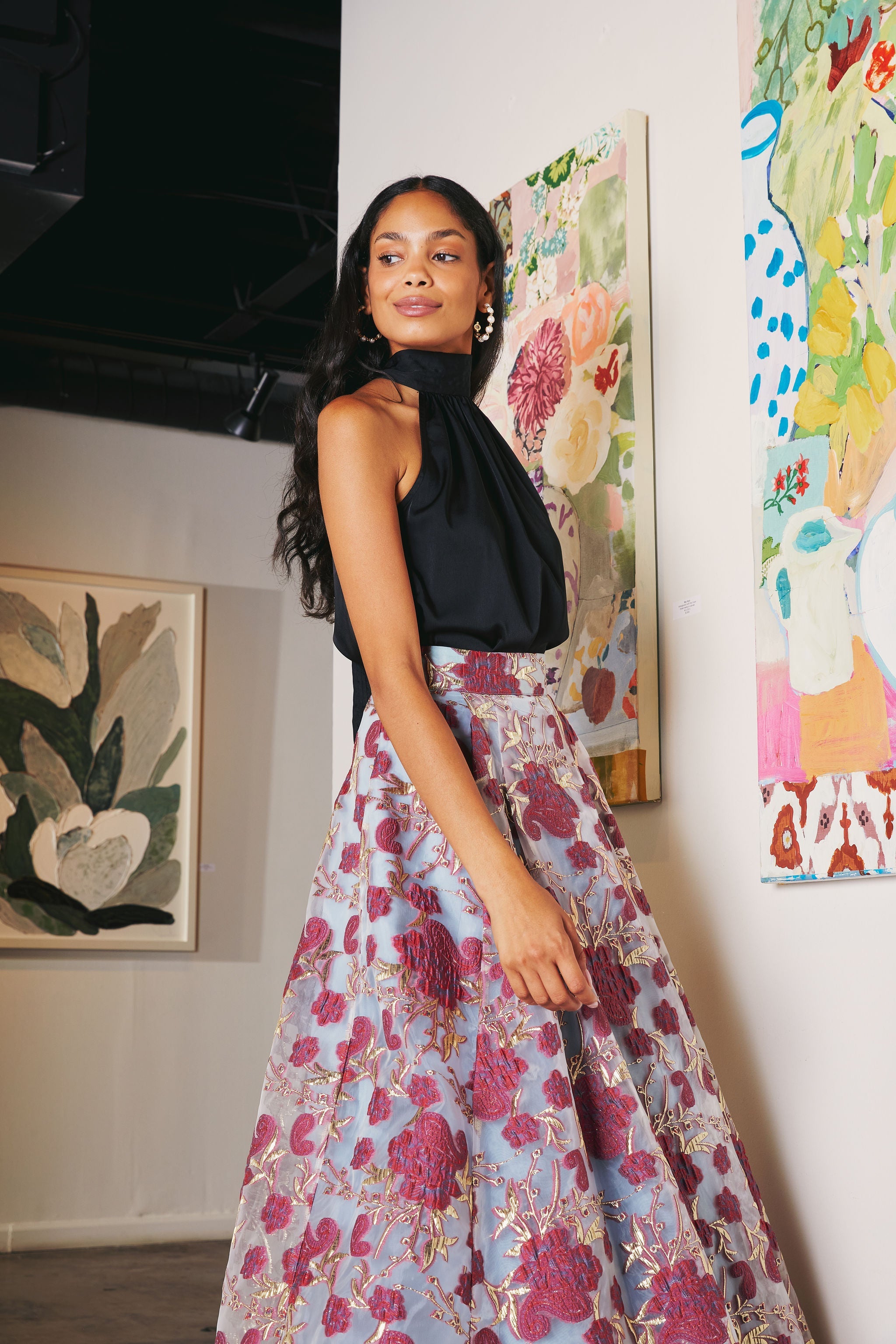 Olivia Skirt Moonlight Petal Organza | Over The Moon