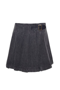 Abbey Skirt in Black Denim