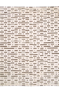 Abstract Ikat Rug in Ivory & Brown