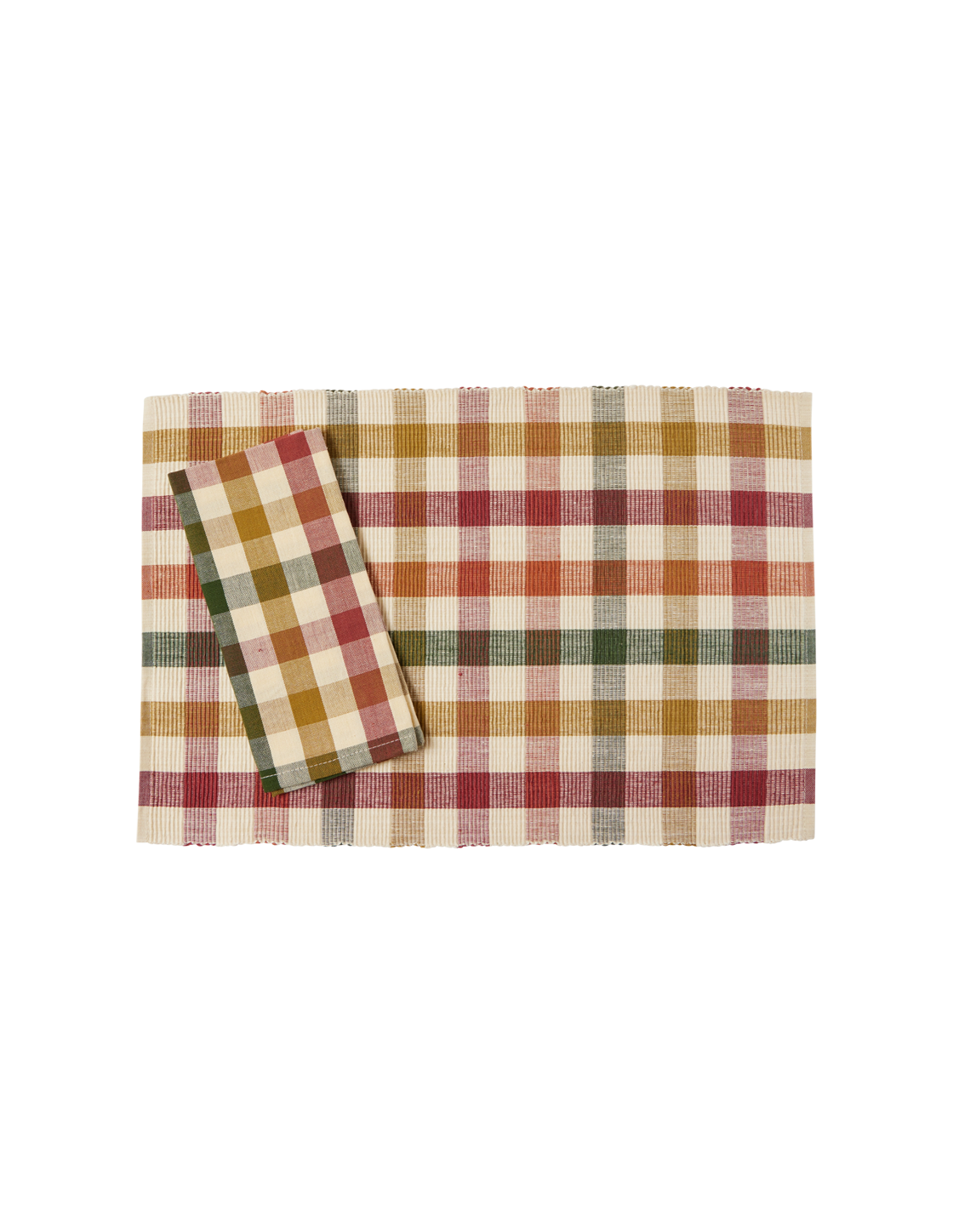 Cambridge Check Placemat Napkin Set - Set of 4