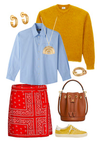 Powell Skirt in Aces Wild Red