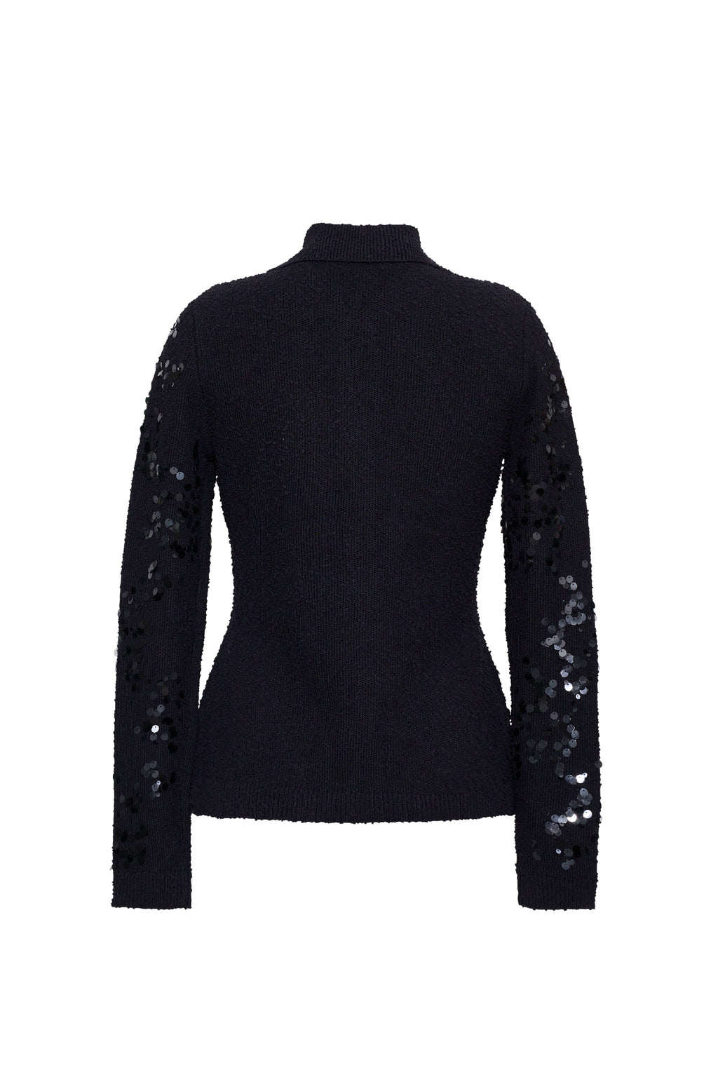 Adelaid Cardigan in Black Sequin Knit