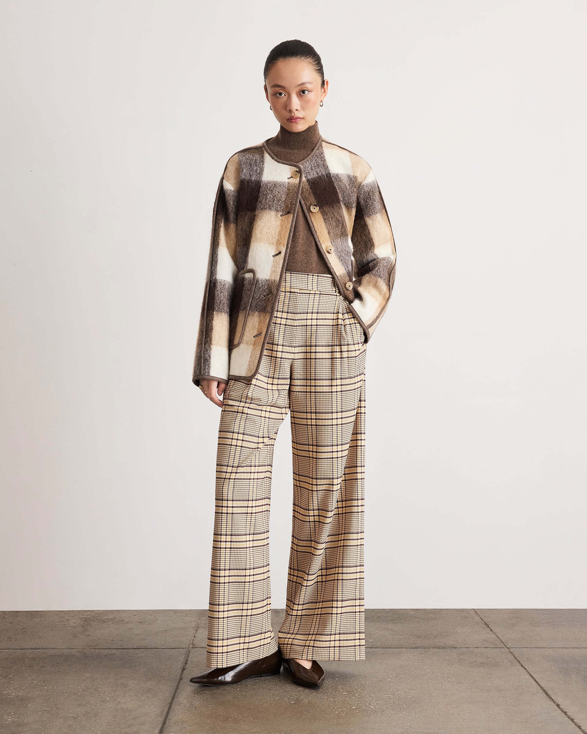 Adler Pant in Wheat/Deep Redwood Multi
