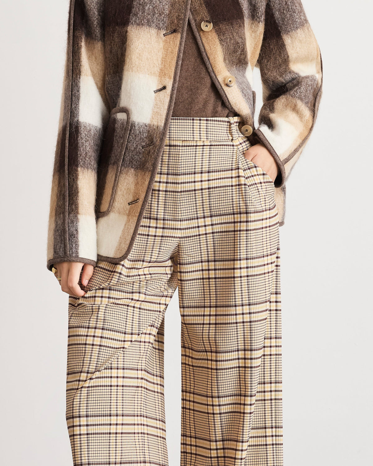 Adler Pant in Wheat/Deep Redwood Multi
