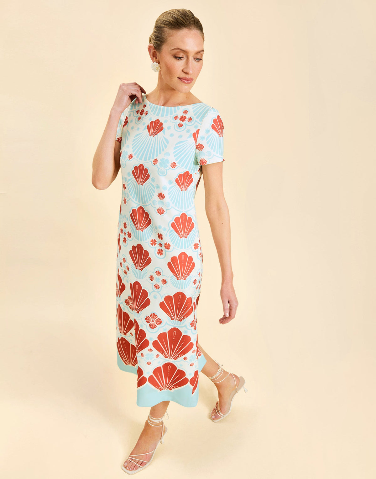 Adria Convertible Midi Dress in Marina Breeze