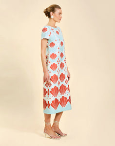 Adria Convertible Midi Dress in Marina Breeze