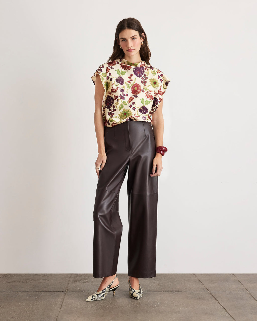Adrien Top in Cream Multi Floral