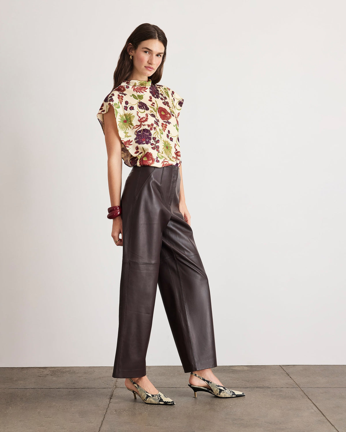 Adrien Top in Cream Multi Floral