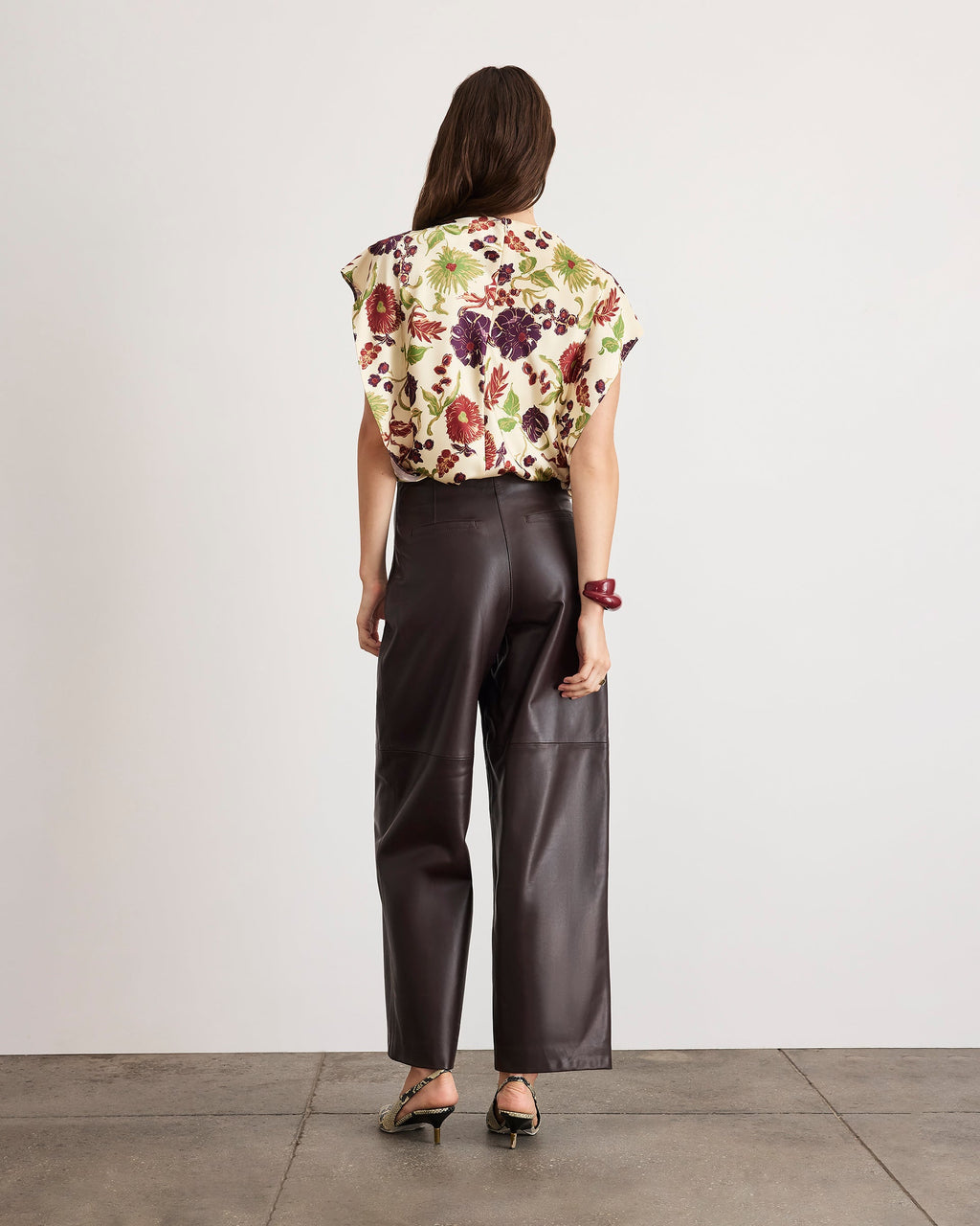Adrien Top in Cream Multi Floral