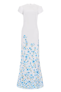 The Adrienne Gown in Blue & White