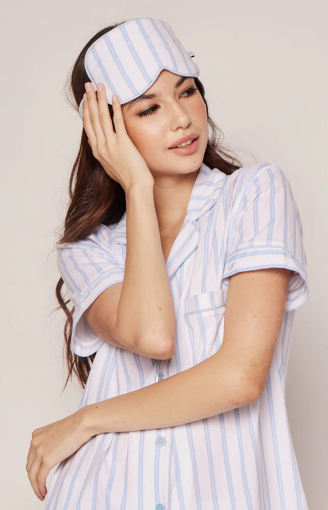 Adult’s Sleep Mask in Periwinkle Stripe