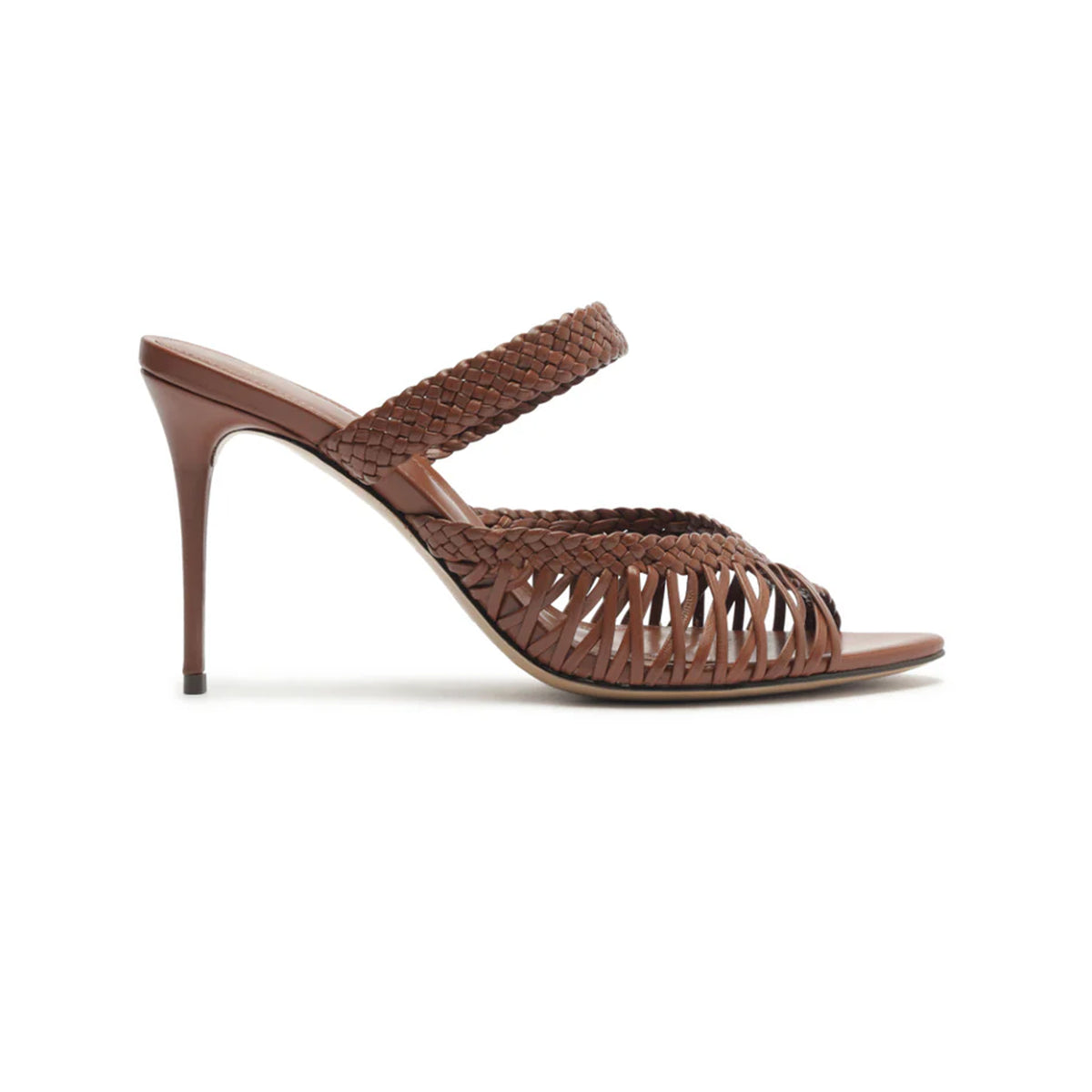 Agatha 85 Leather Sandal in Chocolate Fondue