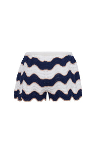 Aicha Short in Wave Stripe Crochet