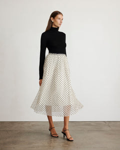 Ainsley Skirt in Cream & Black Multi