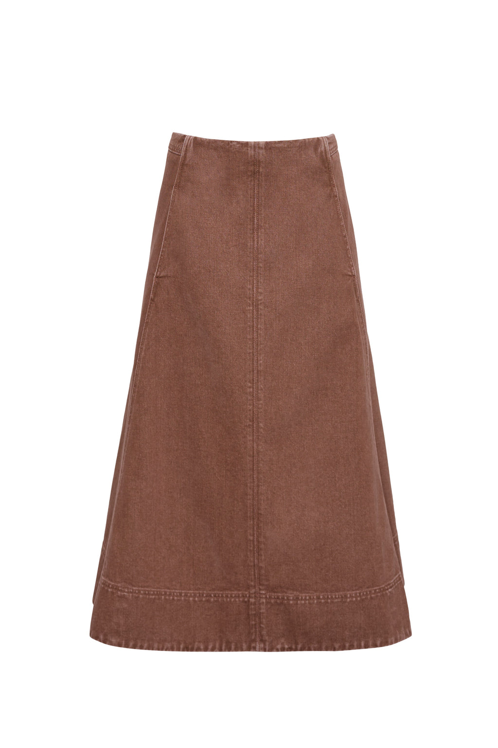 Aisha Skirt in Taupe Denim