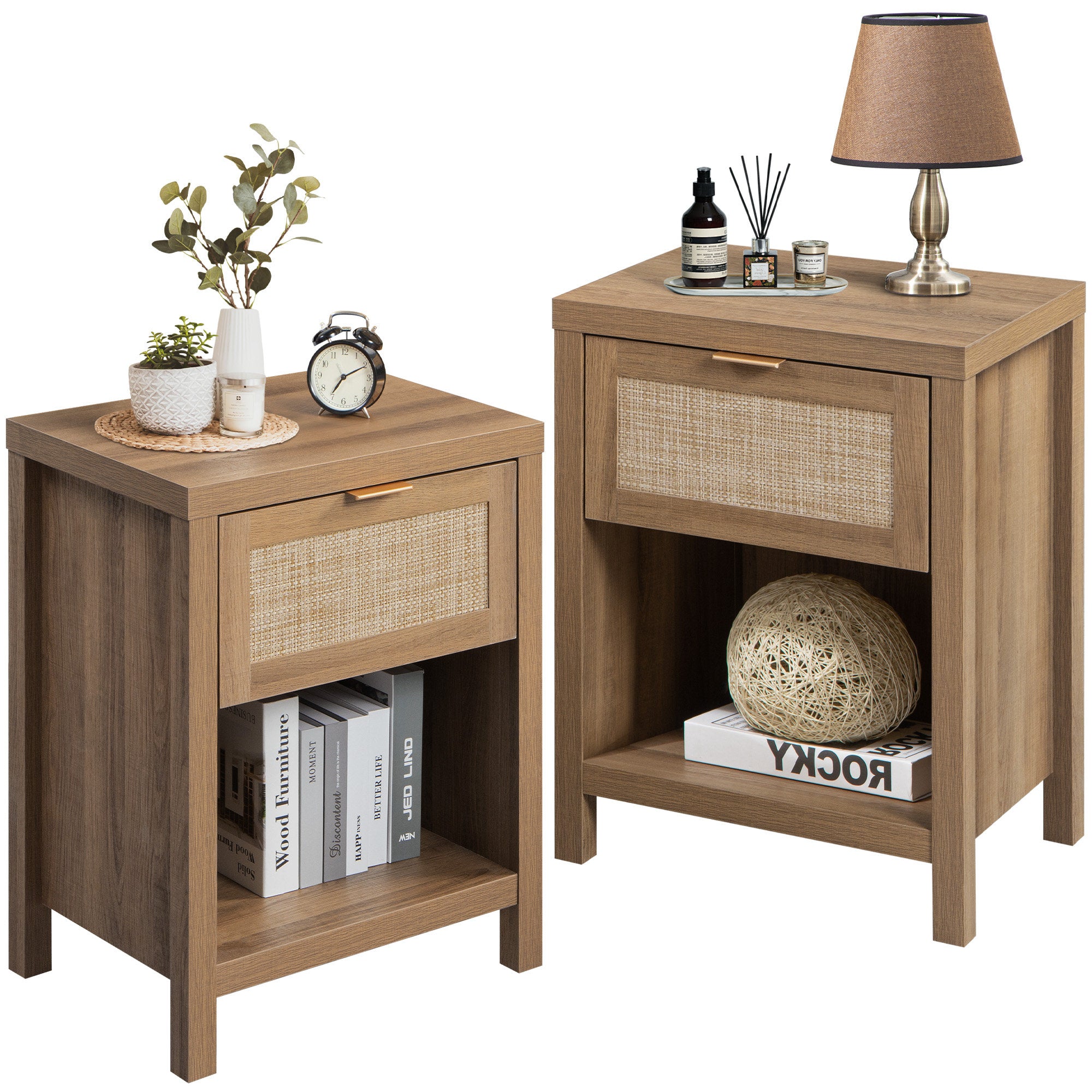 Alayha 19.7'' W Nightstand (Set of 2)