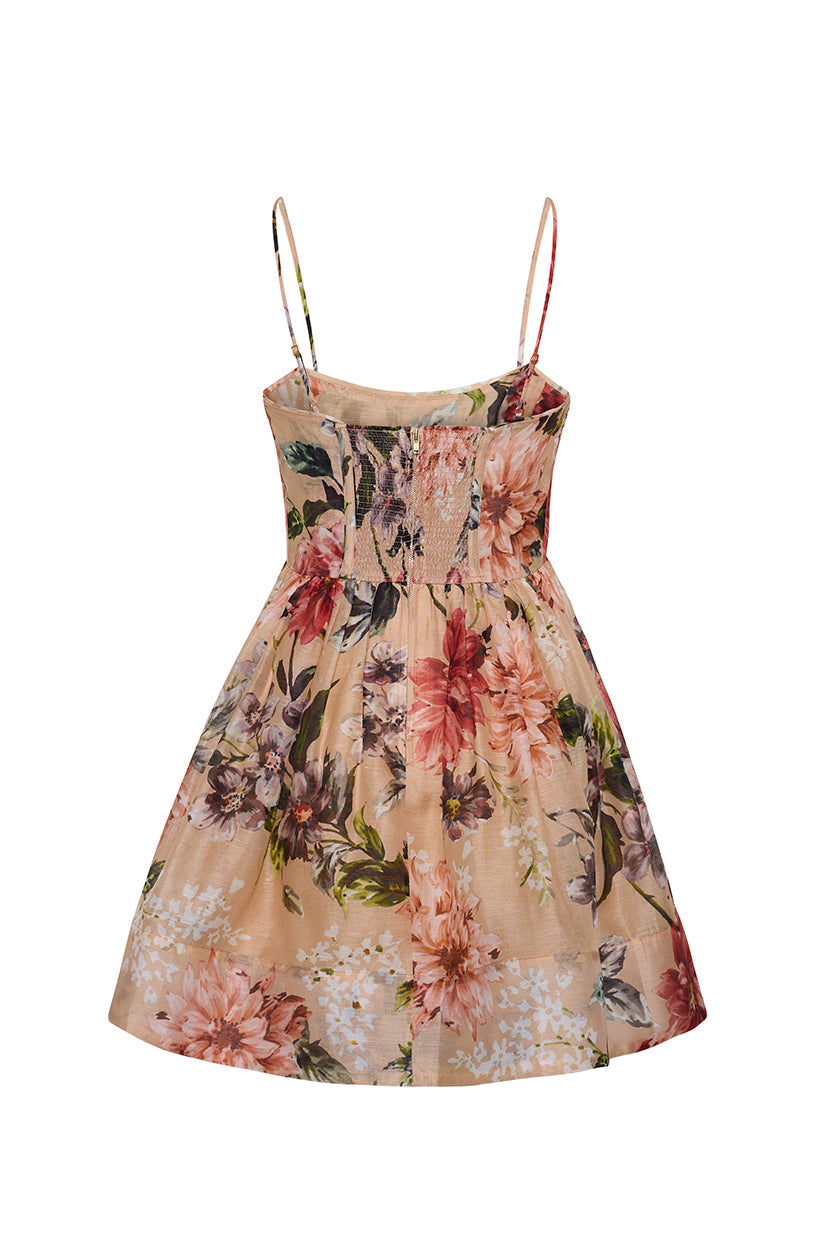 Alba Mini Dress in Margaux Bloom Ginger