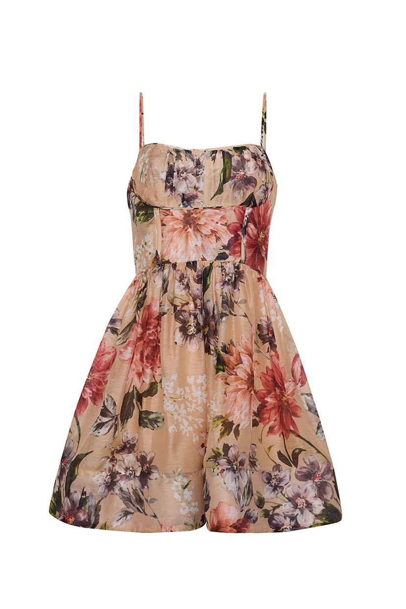 Alba Mini Dress in Margaux Bloom Ginger