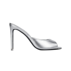 Alessia in Silver Metallic Leather