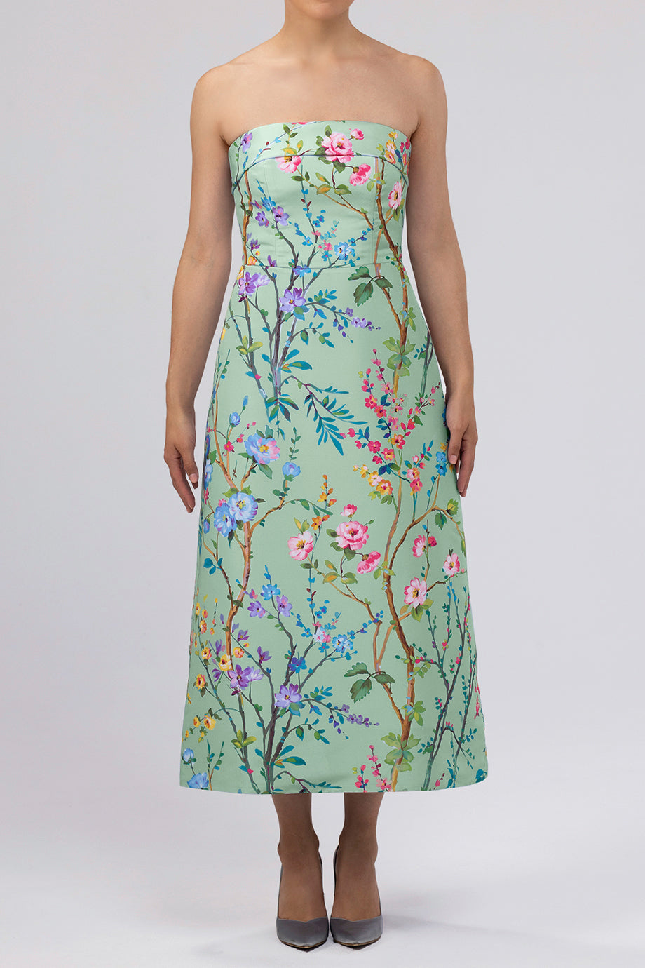 celadon green dress colors and sizes Lucie Garden Reverie Silk Faille