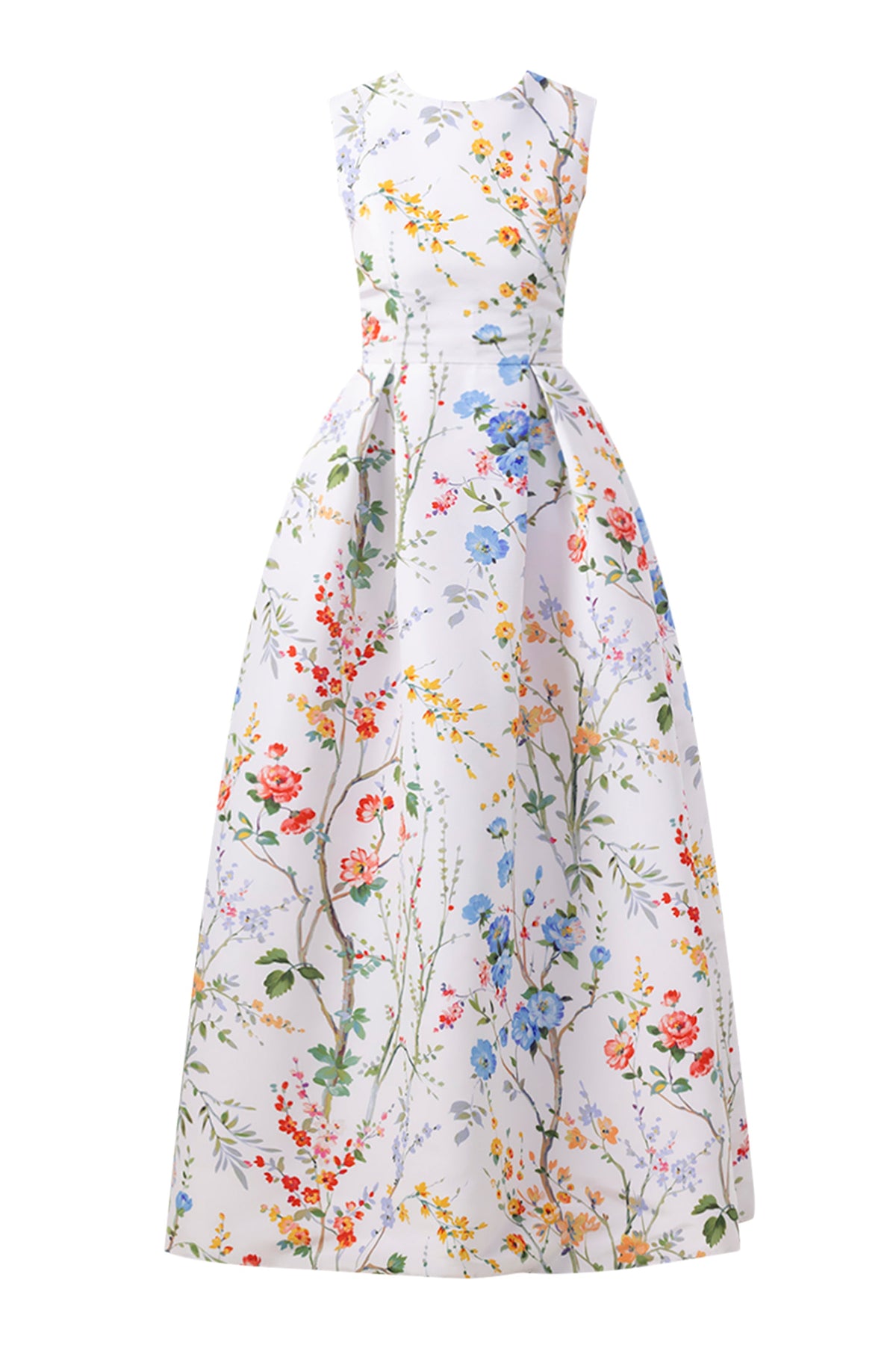 Grace Garden Reverie Silk Faille Ball Gown in White Floral