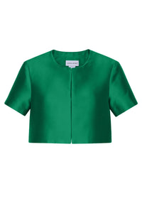 Audrey Silk and Wool Short Sleeve Jacket