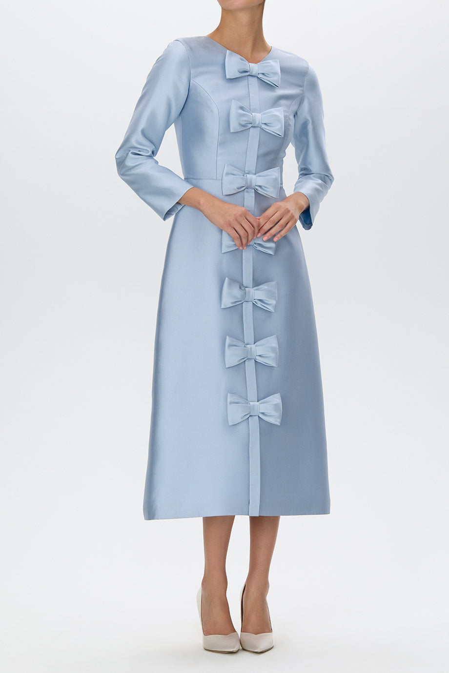 Valentina Silk and Wool Midi Dress