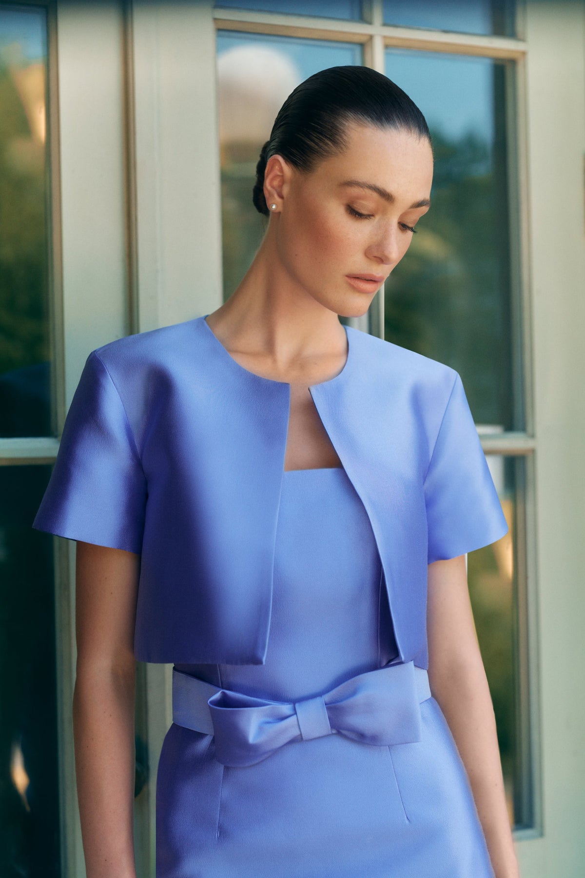 Audrey Silk and Wool Short Sleeve Jacket