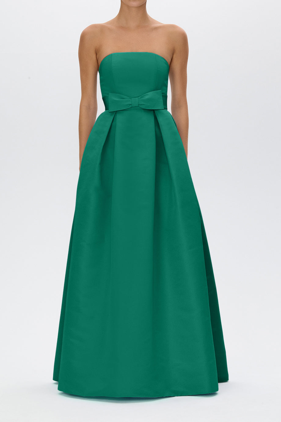 Alice Silk Faille Full Gown with Bow Belt