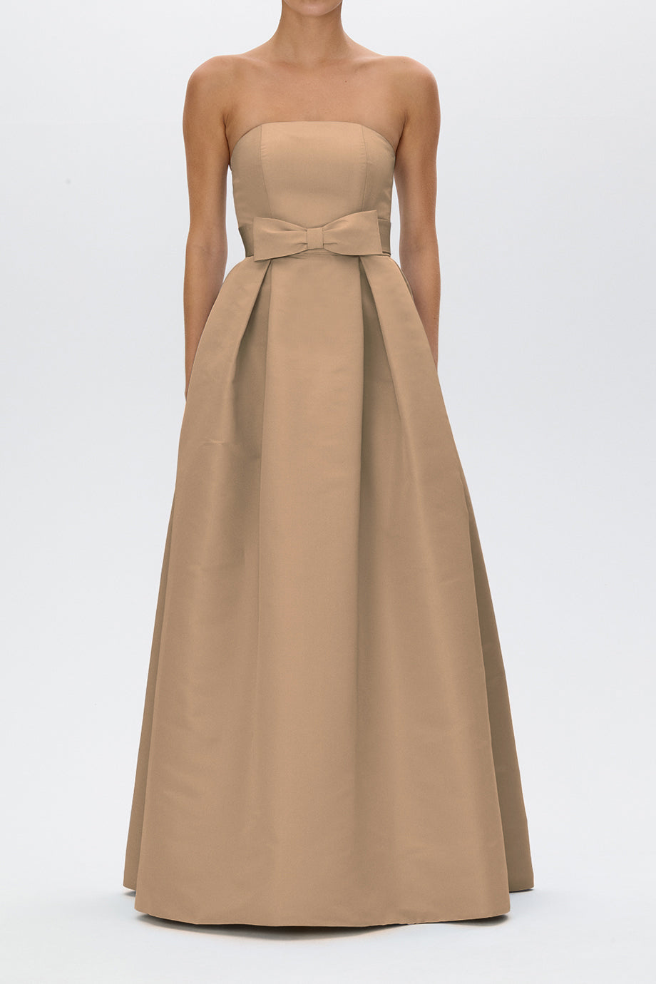Alice Silk Faille Full Gown with Bow Belt