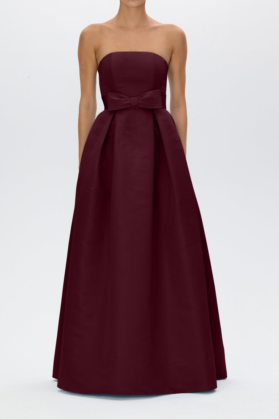 Alice Silk Faille Full Gown with Bow Belt