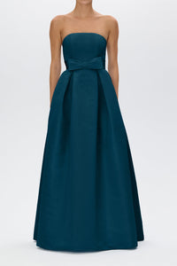 Alice Silk Faille Full Gown with Bow Belt
