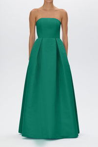 Alice Silk Faille Full Gown with Bow Belt